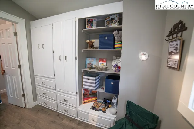 a room with storage and utility