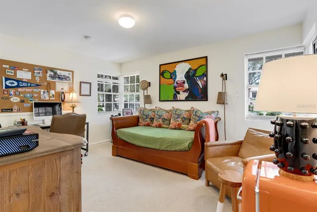 a view of lake from a house