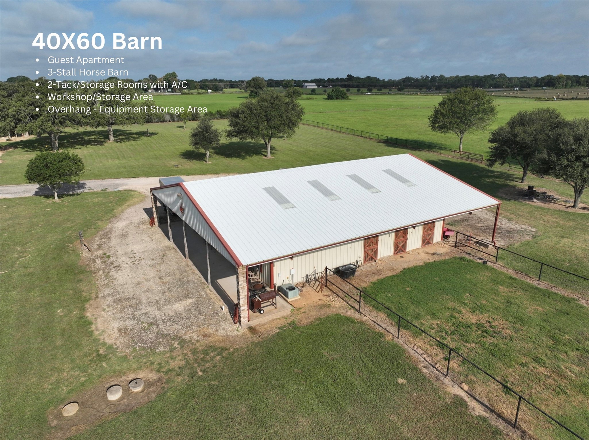 41968 Kelley Road Hempstead, TX 77445 - Photo 42 of 50 Barn with pipe turn out pens/pastures