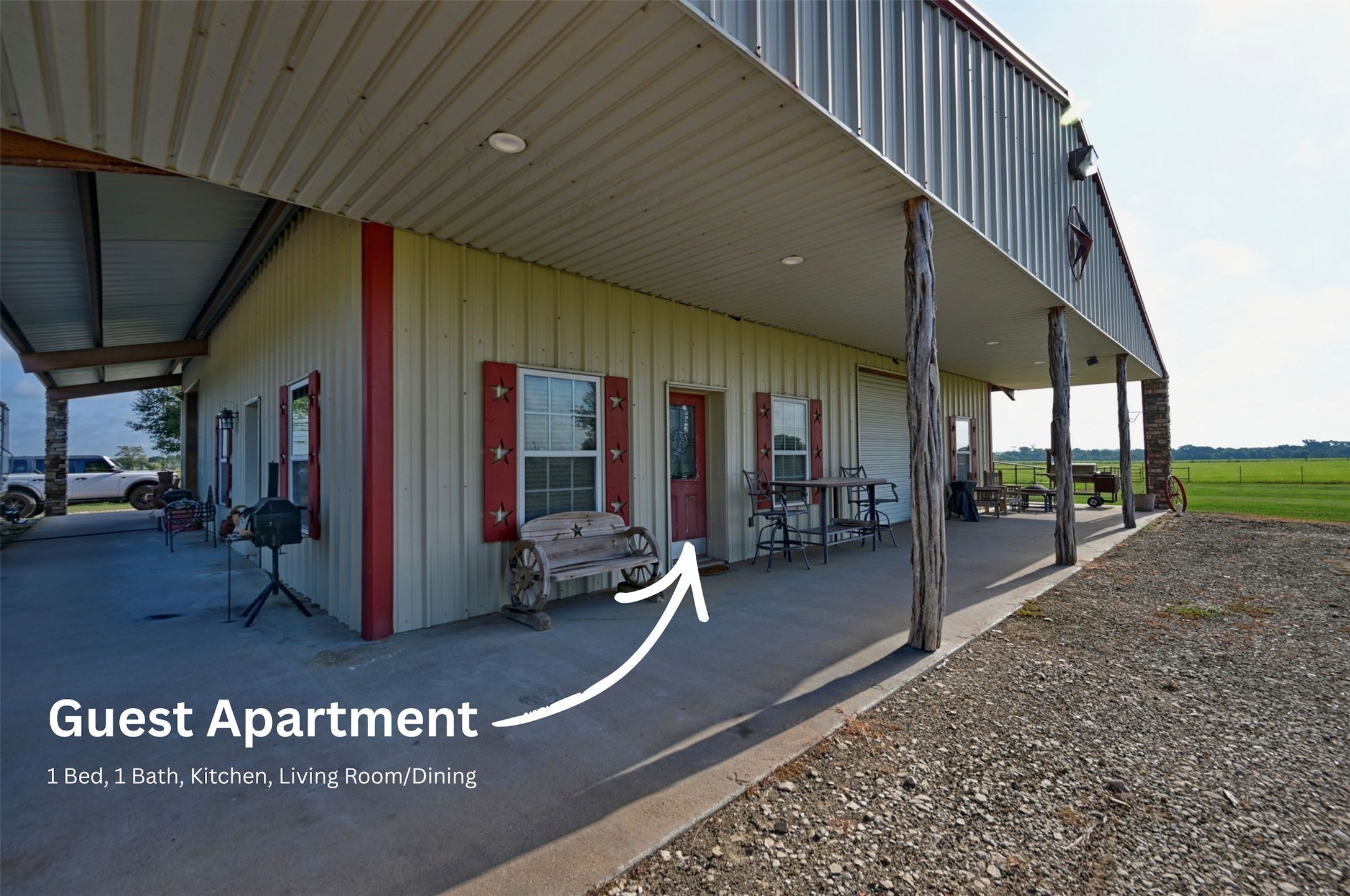 41968 Kelley Road Hempstead, TX 77445 - Photo 43 of 50 Barn with guest living space, full interior guest space and inside barn not pictured