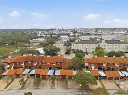 an aerial view of a city