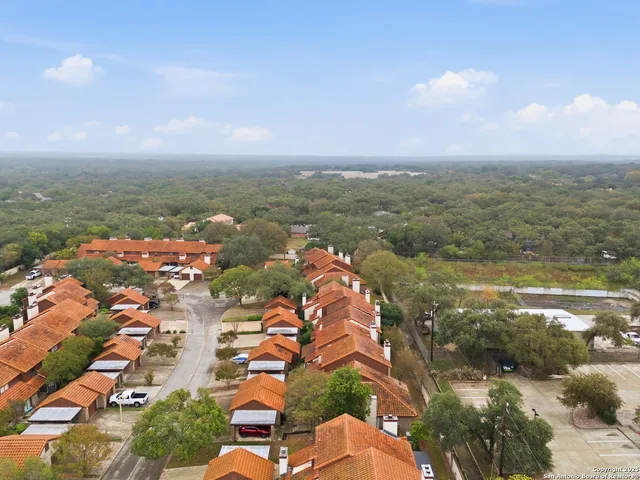 an aerial view of multiple house
