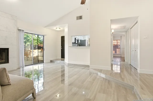 a view of livingroom with furniture and window