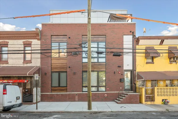 a front view of a building