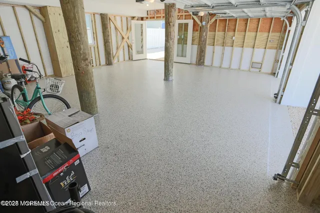 an aerial view of a house with swimming pool