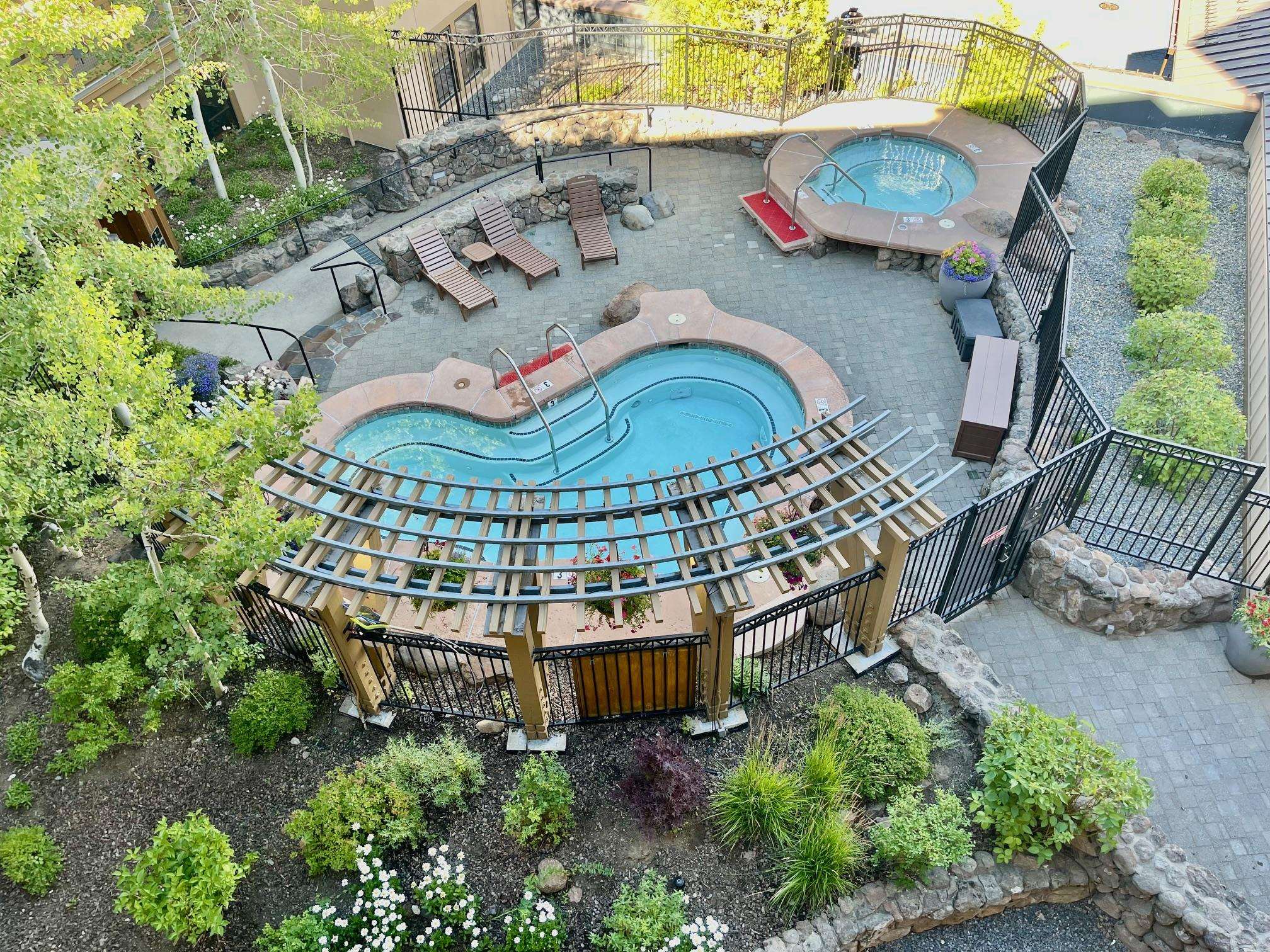 1750 Village East Road, Unit 5417 Olympic Valley, CA 96146 - Photo 17 of 18 an aerial view of a house with outdoor space and sitting area