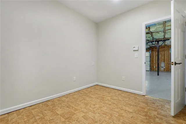 an empty room with a window