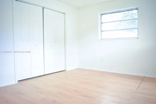 an empty room with a window