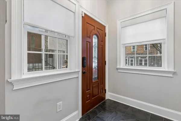 a view of front door of house