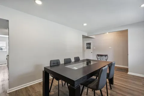 a view of a dining area in a house
