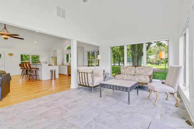 a living room with furniture and a view of living room