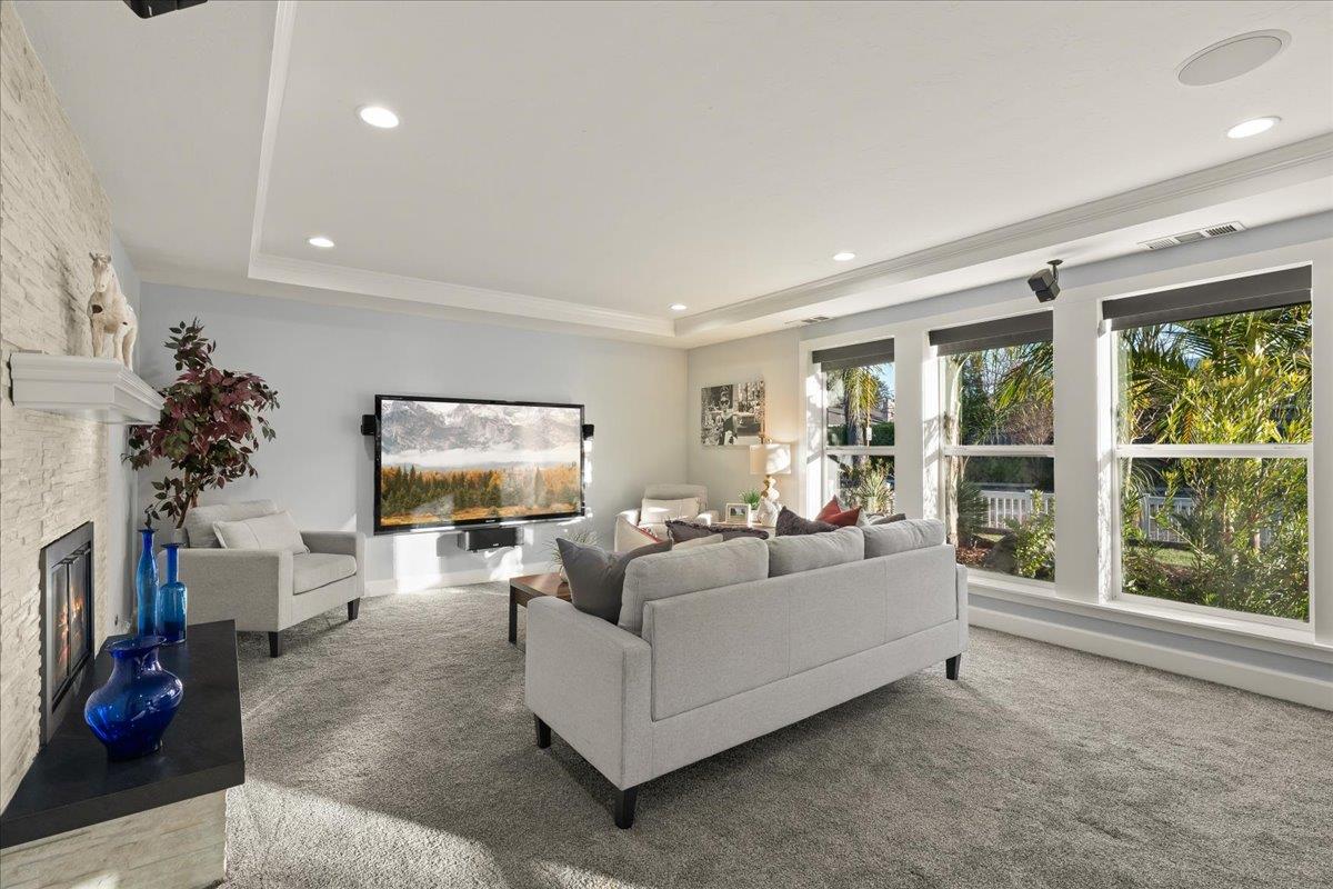 159 Anne Way Los Gatos, CA 95032 - Photo 14 of 50 a living room with furniture and a flat screen tv