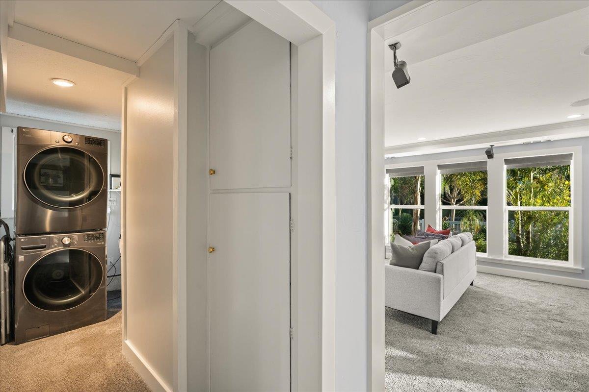 159 Anne Way Los Gatos, CA 95032 - Photo 17 of 50 a view of living room and washer and dryer