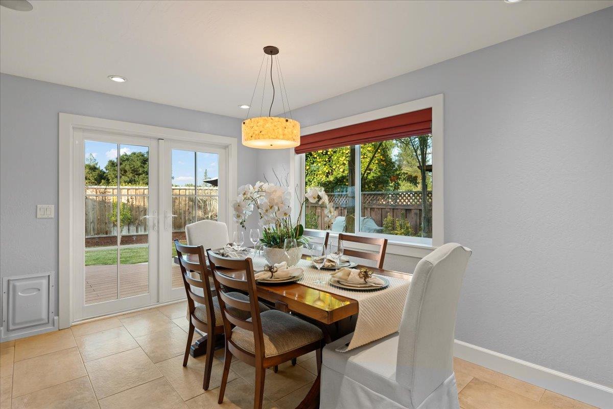 159 Anne Way Los Gatos, CA 95032 - Photo 22 of 50 a view of a dining room with furniture window and outside view