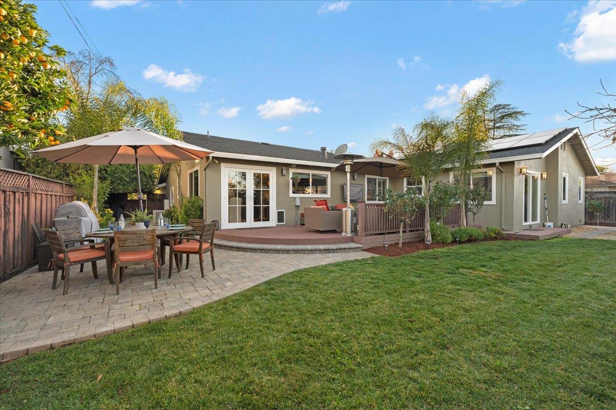 159 Anne Way Los Gatos, CA 95032 - Photo 25 of 50 a view of a house with backyard porch and sitting area