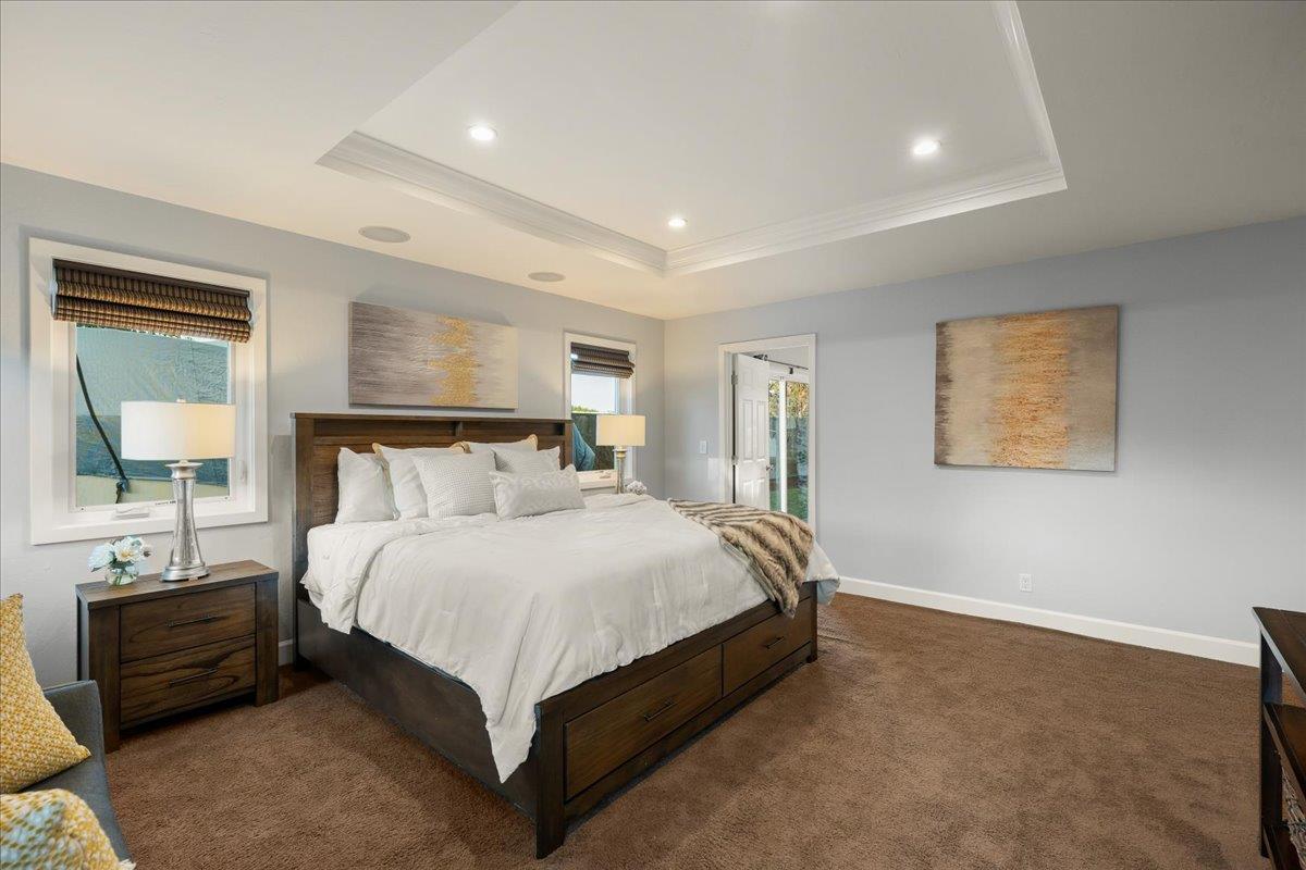 159 Anne Way Los Gatos, CA 95032 - Photo 29 of 50 a bedroom with a bed and a couch