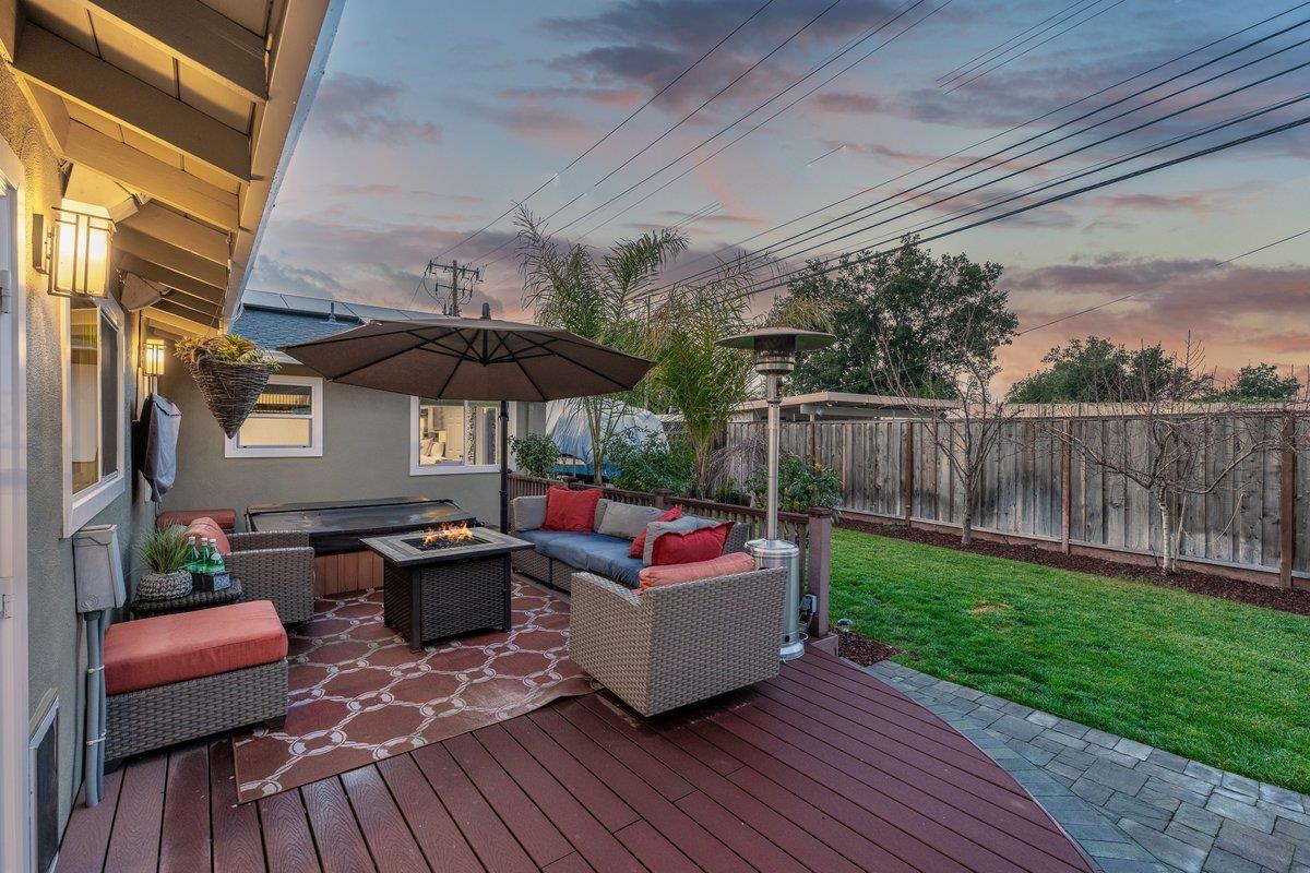 159 Anne Way Los Gatos, CA 95032 - Photo 42 of 50 a backyard of a house with table and chairs