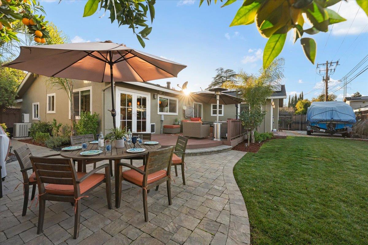 159 Anne Way Los Gatos, CA 95032 - Photo 43 of 50 a view of a house with backyard and sitting area