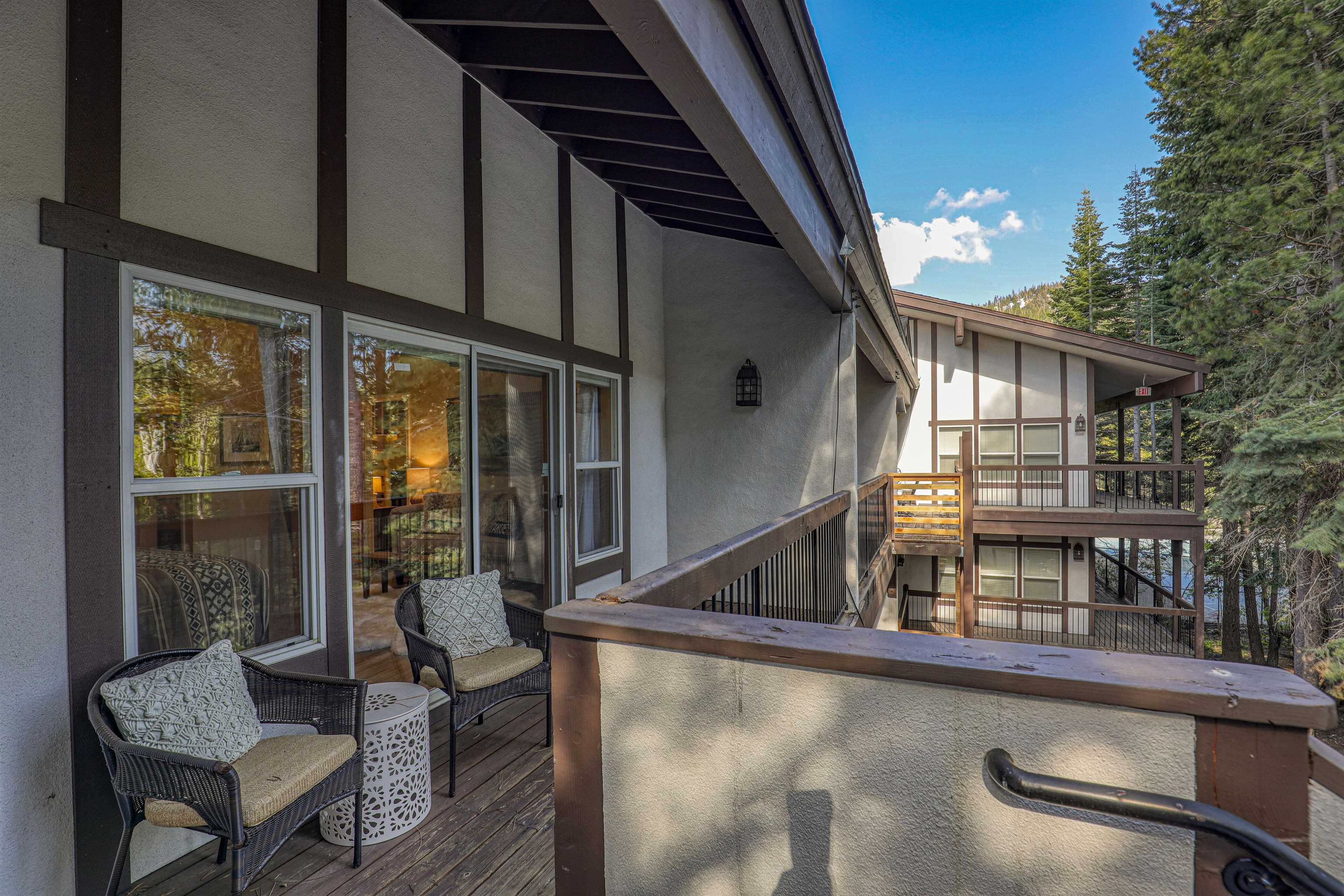 227 Olympic Vly Road, Unit 52 Olympic Valley, CA 96146 - Photo 14 of 21 a view of outdoor with two chairs and a potted plant