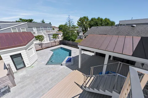 a view of a house with a patio