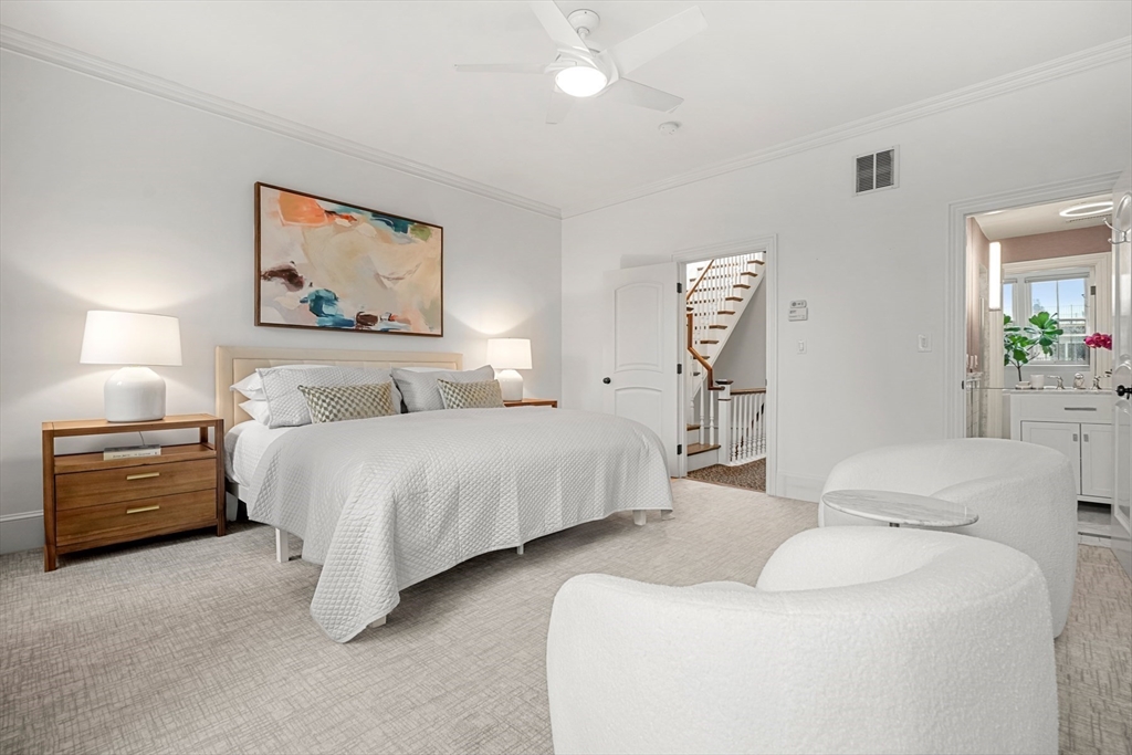 22 Rutland Square, Unit 2 Boston, MA 02118 - Photo 30 of 42 a bedroom with a bed and a couch