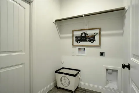 a view of a hallway with elevator