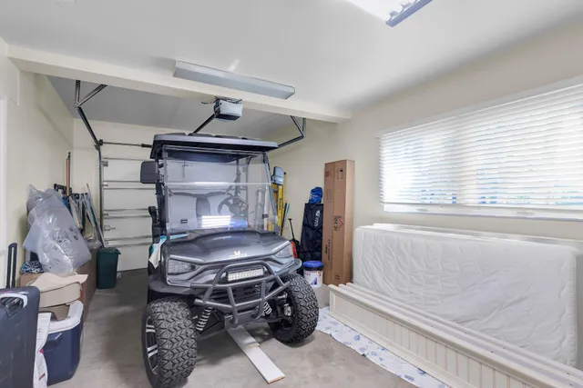 a car parked in a room