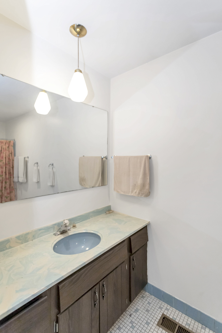 1155 Leicester Court Wheaton, IL 60189 - Photo 25 of 30 a bathroom with a sink and a mirror