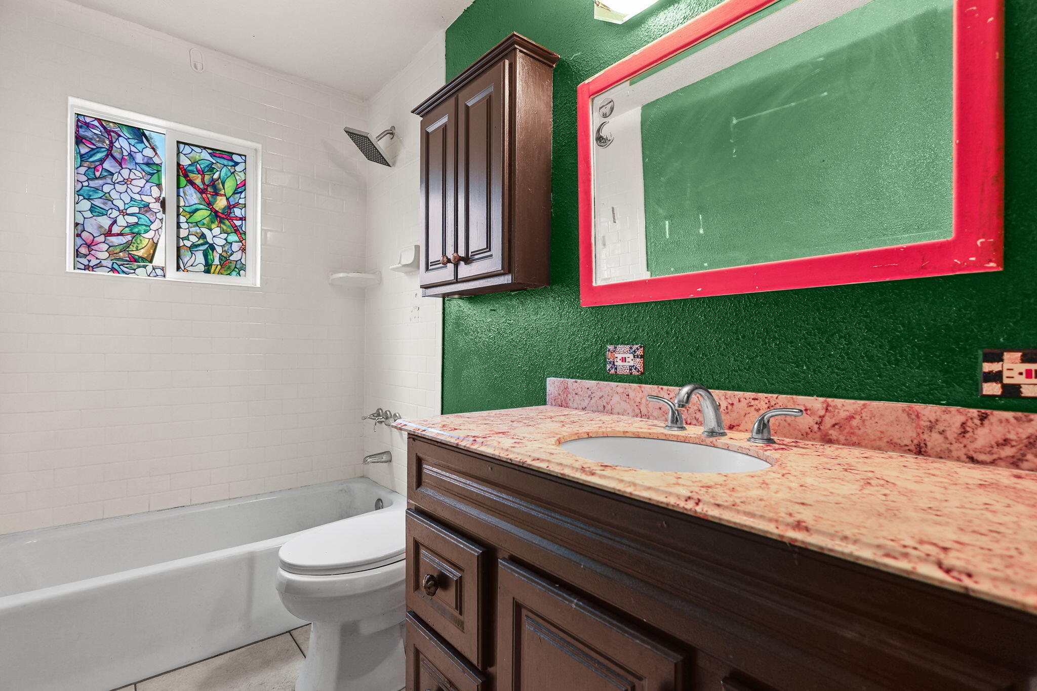 18855 Turnell Road Cottonwood, CA 96022 - Photo 12 of 34 a bathroom with a granite countertop toilet sink and mirror