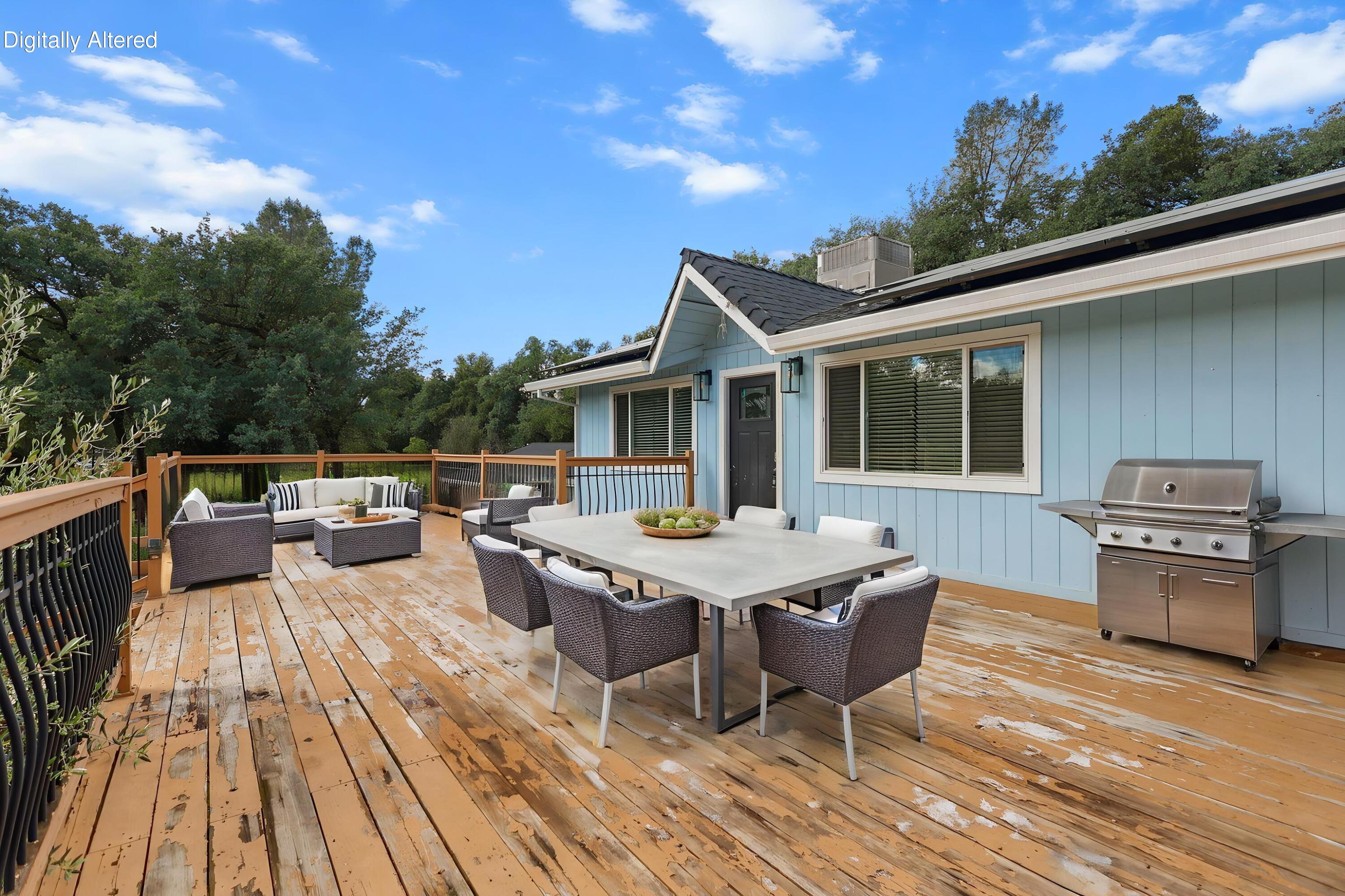 18855 Turnell Road Cottonwood, CA 96022 - Photo 22 of 34 a view of a patio with wooden floor