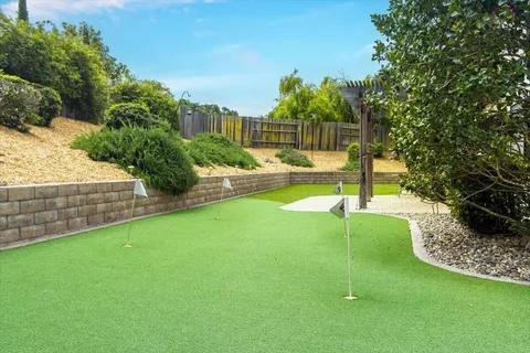 a view of a backyard with plants