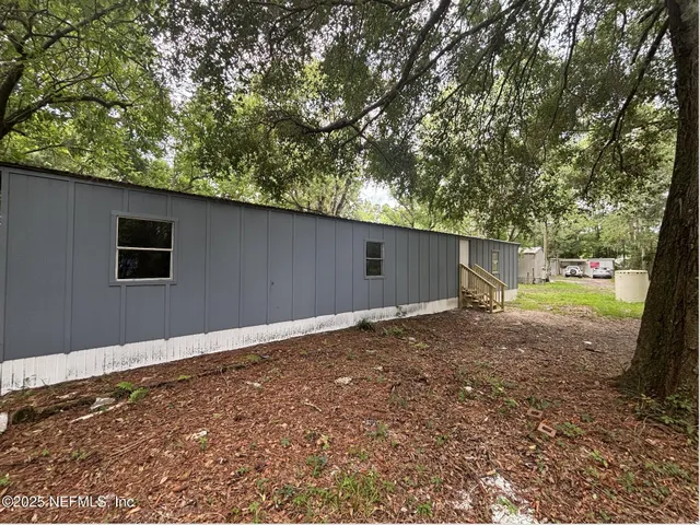 a backyard of a house