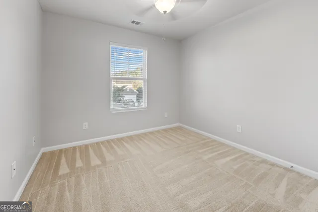 an empty room with a window