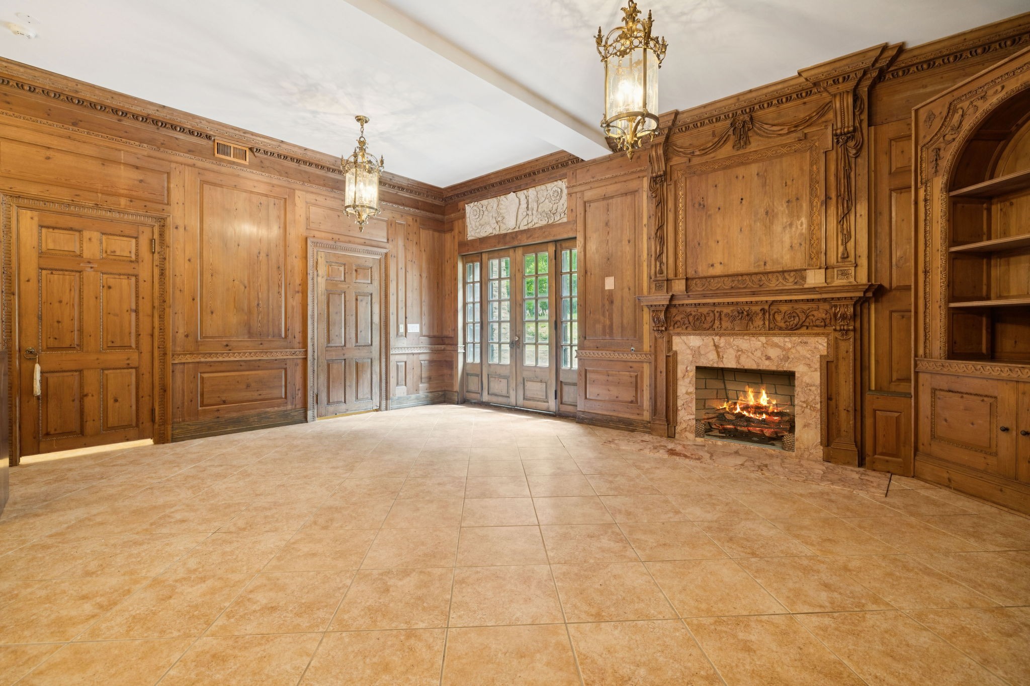 1374 Peter Pond Road Ashland City, TN 37015 - Photo 53 of 94 a view of an empty room with a fireplace and a window