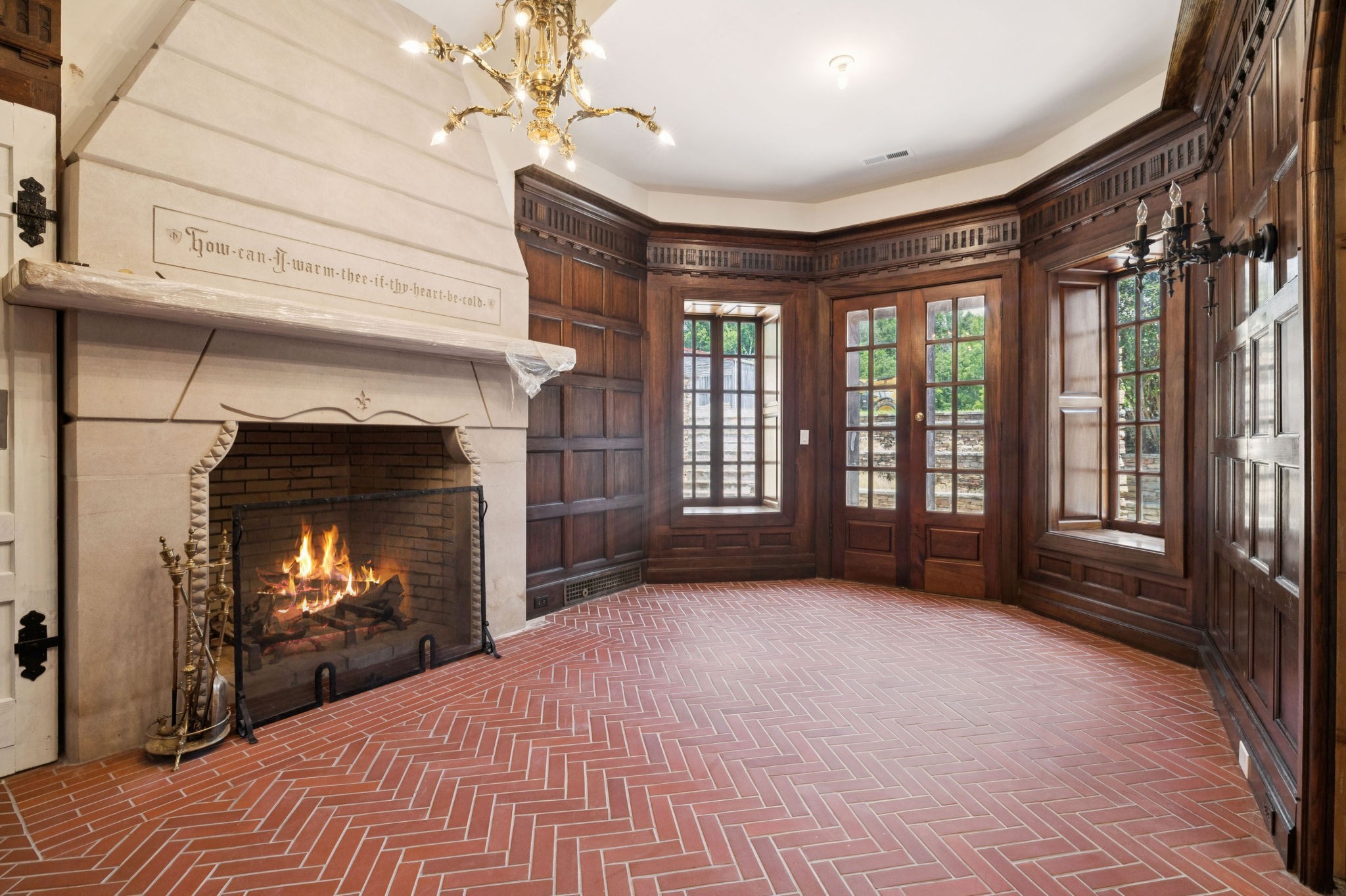 1374 Peter Pond Road Ashland City, TN 37015 - Photo 65 of 94 a view of an empty room with a fireplace and a window