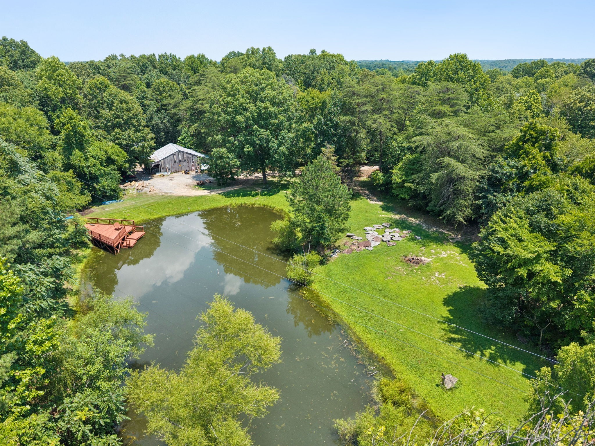 1374 Peter Pond Road Ashland City, TN 37015 - Photo 83 of 94 a view of a lake with huge green field