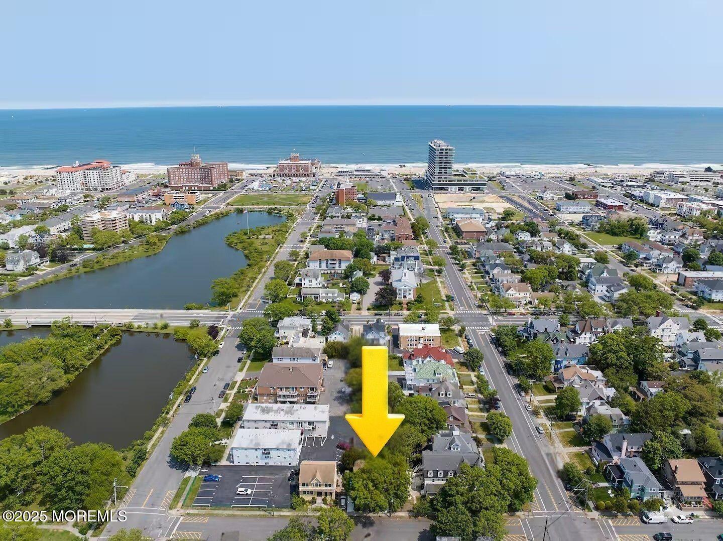 1204 Emory Street, Unit 2 Asbury Park, NJ 07712 - Photo 21 of 33 an aerial view of residential building and ocean