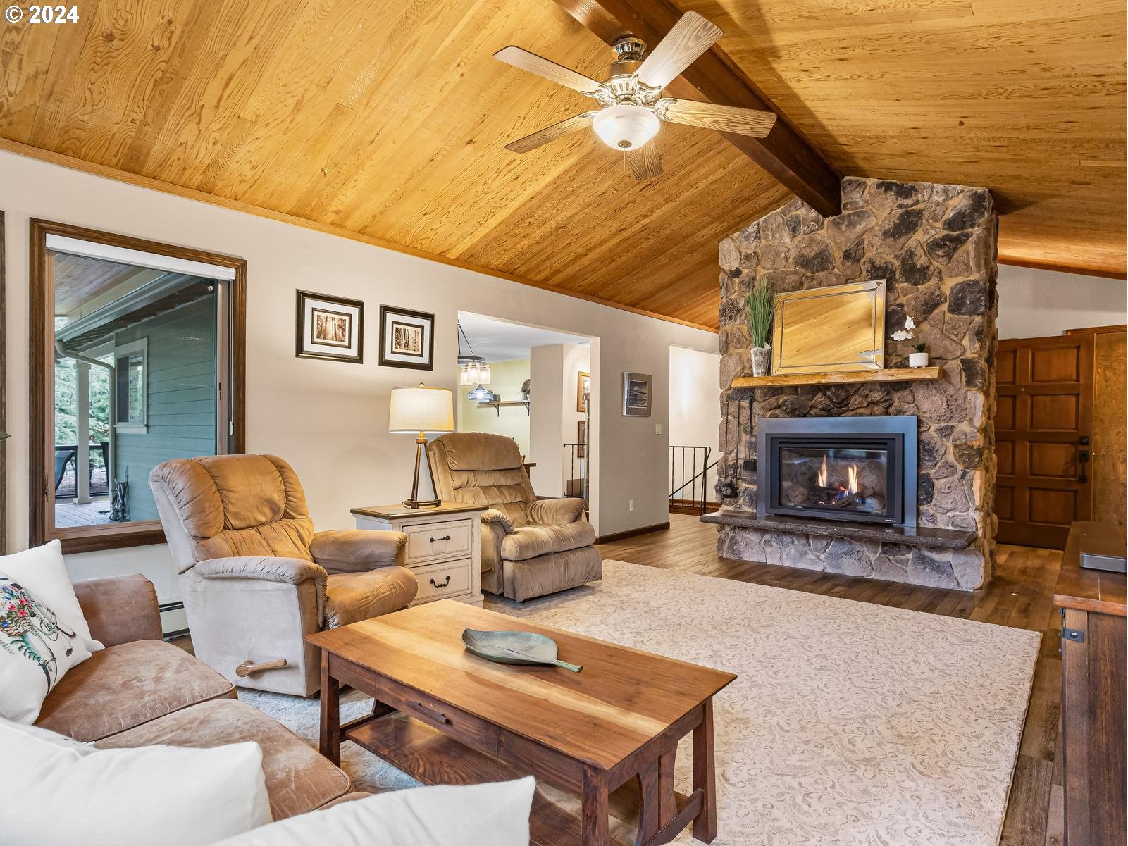 18550 Southeast Jacoby Road Sandy, OR 97055 - Photo 8 of 47 a living room with furniture and a fireplace