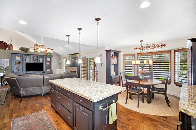 2139 Village Point Way Sandy, UT 84093 - Photo 10 of 35 View from kitchen to dining and great room. Built in hutch in dining room.