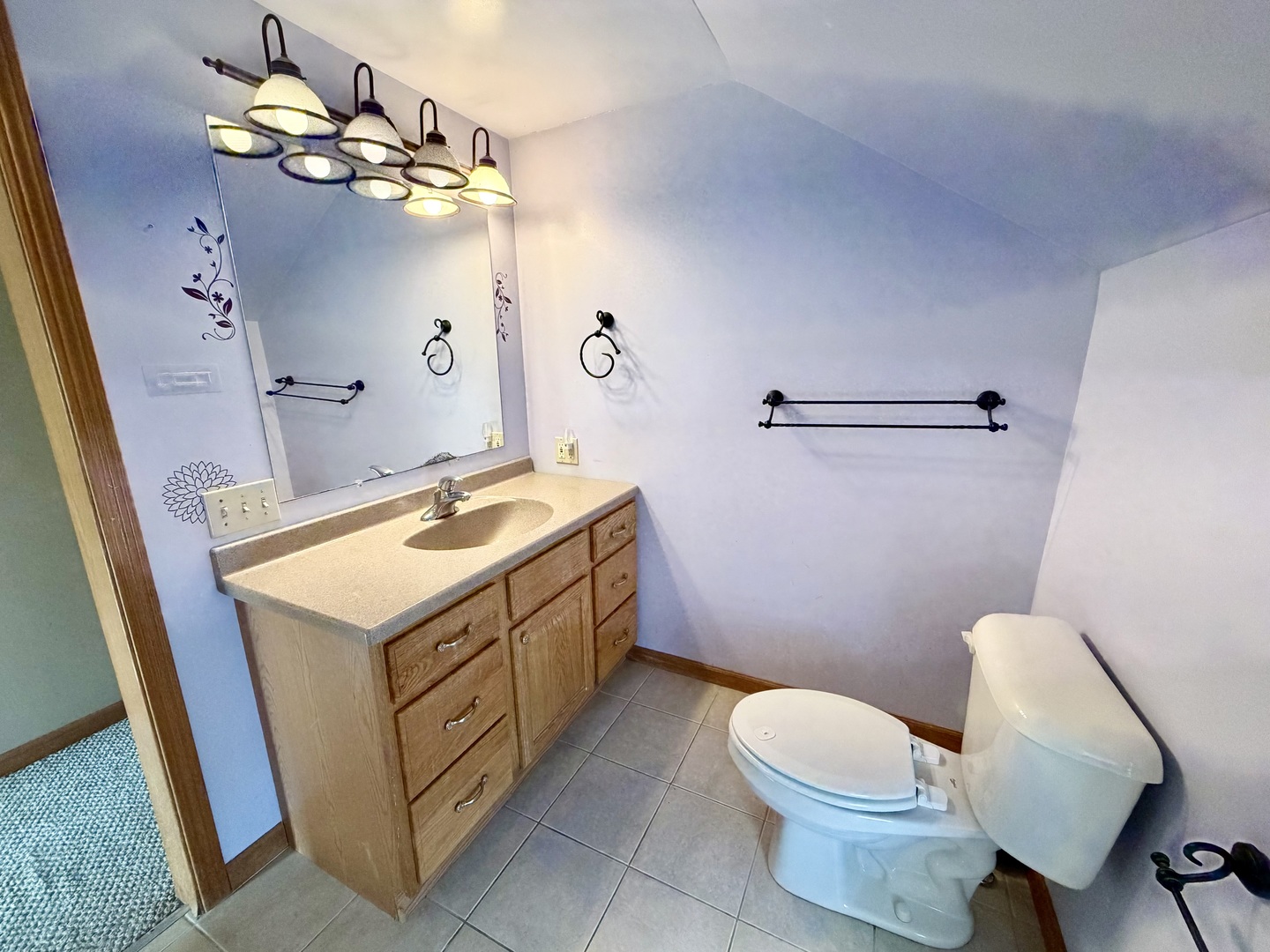 1429 Phelps Street Ottawa, IL 61350 - Photo 21 of 27 a bathroom with a sink a toilet and mirror