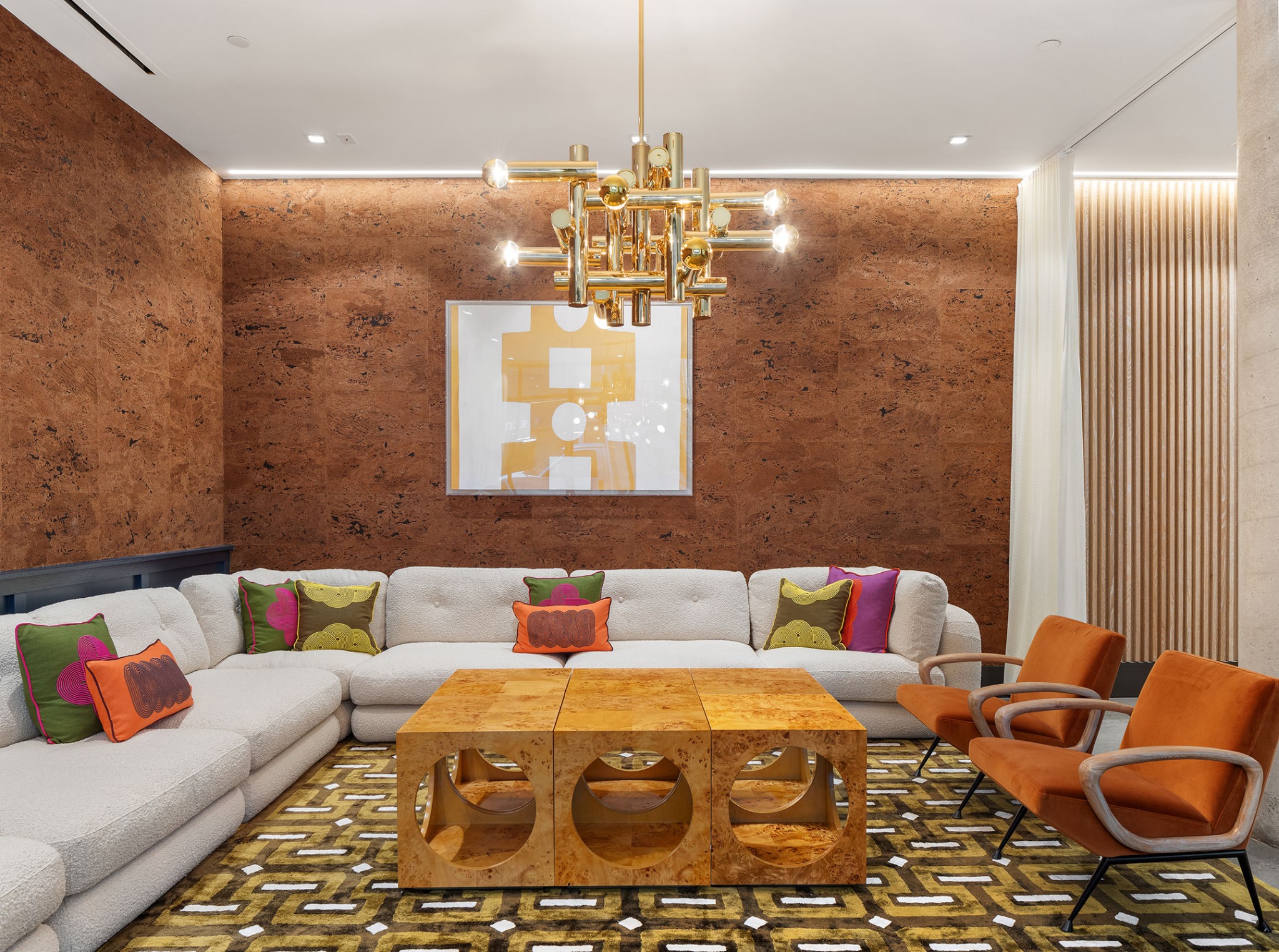 517 West 29th Street, Unit 5H Manhattan, NY 10001 - Photo 7 of 16 a living room with furniture and a chandelier