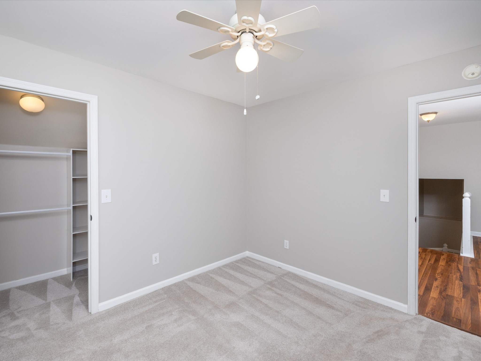 4629 Sandy Creek Road Nashville, TN 37221 - Photo 23 of 48 an empty room with closet and a chandelier fan