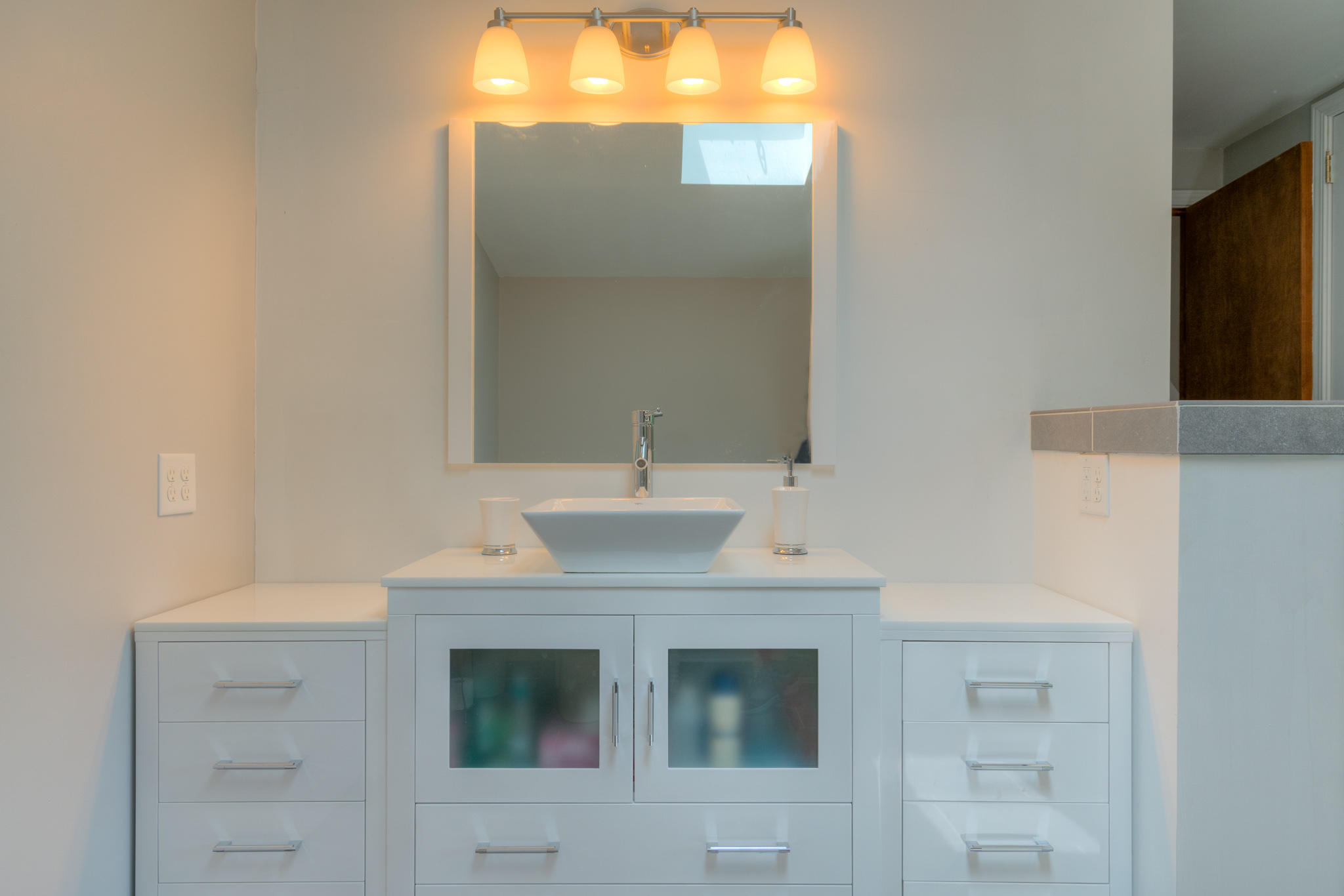 1201 Runnett Bag Road Ferrum, VA 24088 - Photo 36 of 49 a bathroom with a sink and a mirror