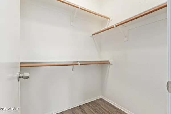 a view of small space with racks on the wall