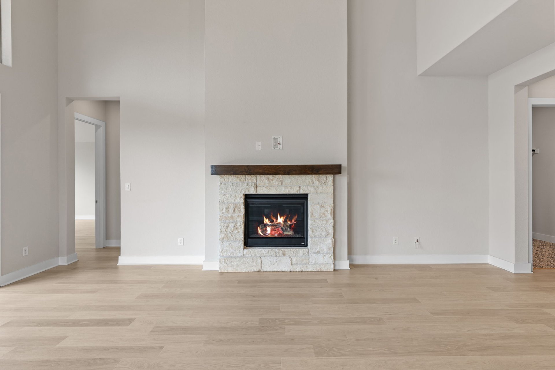 1908 Crimson Sunset Drive Georgetown, TX 78628 - Photo 17 of 40 a view of a fireplace with wooden floor