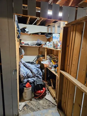 a view of storage and utility room