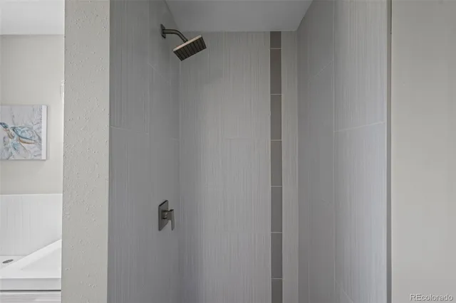 a view of a hallway with a outdoor space