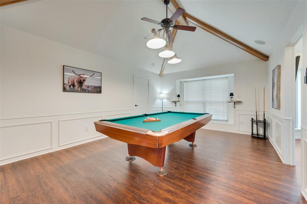 4027 Red Maple Drive Carrollton, TX 75007 - Photo 27 of 35 a room with pool table and wooden floor
