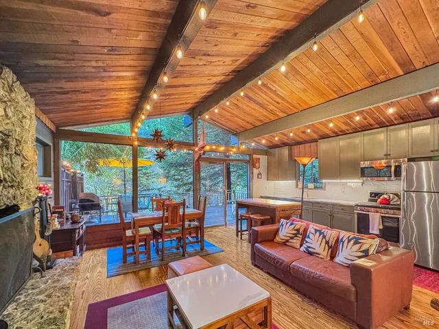 a outdoor living space with patio furniture