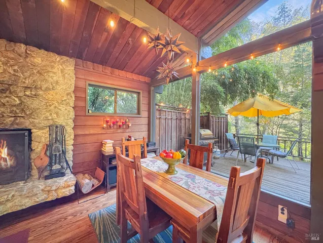 a outdoor space view with a sitting space